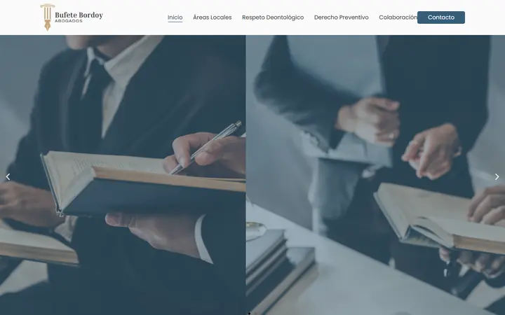 Portada de bufetebordoy.com, abogados