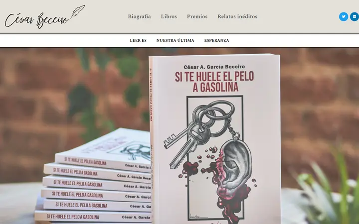 Portada de cesarbeceiro.com, escritor