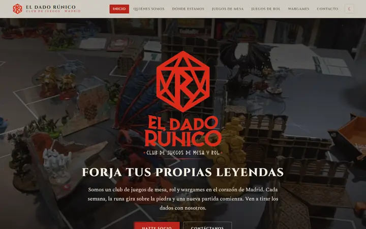 Portada de eldadorunico.com, club de juegos