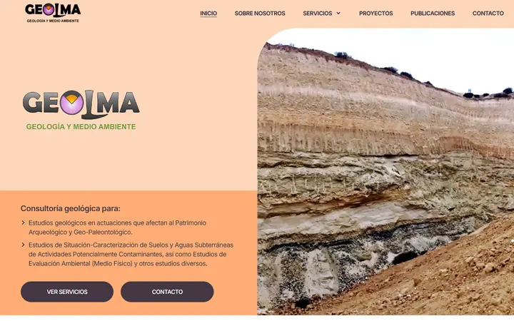 Portada de geolma.es, geología