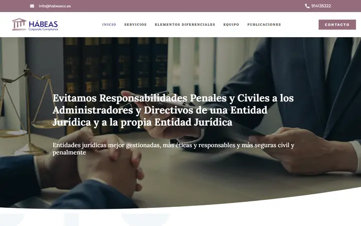 Portada de habeascc.es, compliance