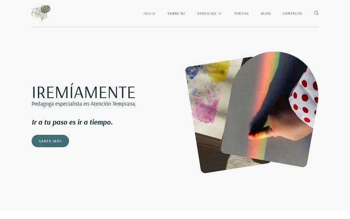 Portada de iremiamente.com, atención temprana