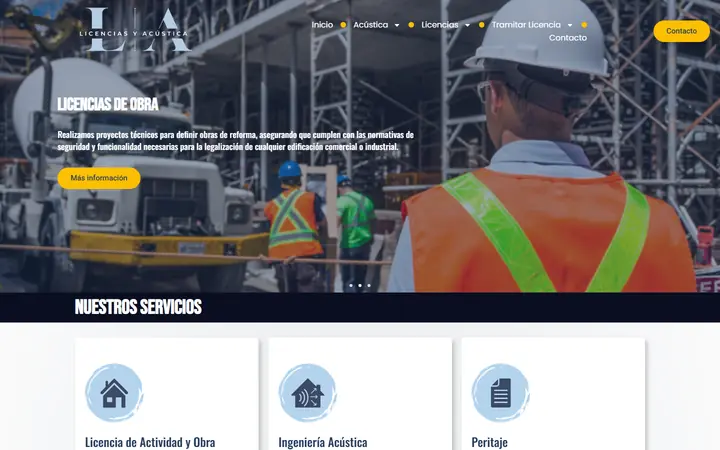 Portada de licenciasyacustica.es, ingeniería