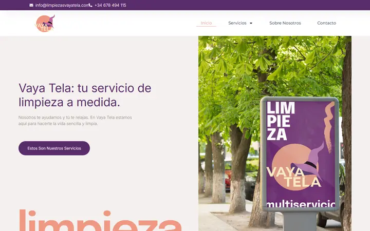 Portada de limpiezasvayatela.com, limpieza