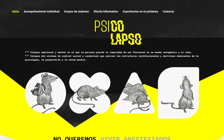 Portada de psicolapso.com, psicología