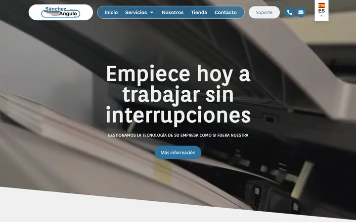 Portada de sanchezangulo.es, informática