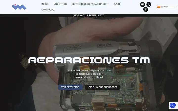 Portada de tallerdereparaciontm.es, reparaciones
